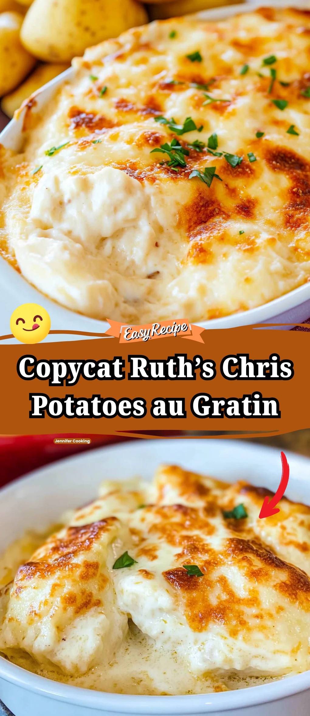Copycat Ruth’s Chris Potatoes au Gratin