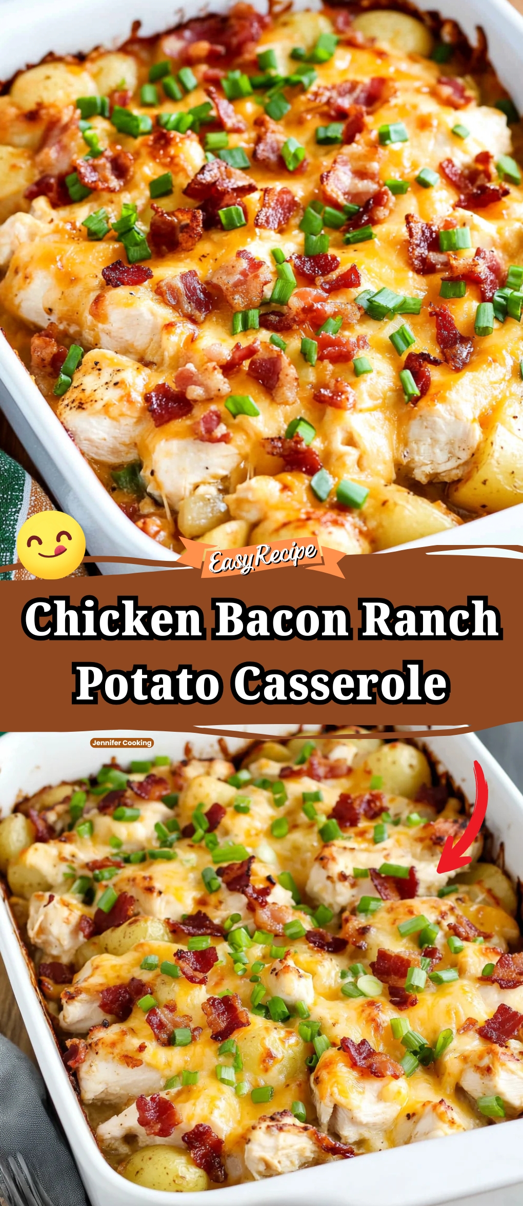 Chicken Bacon Ranch Potato Casserole