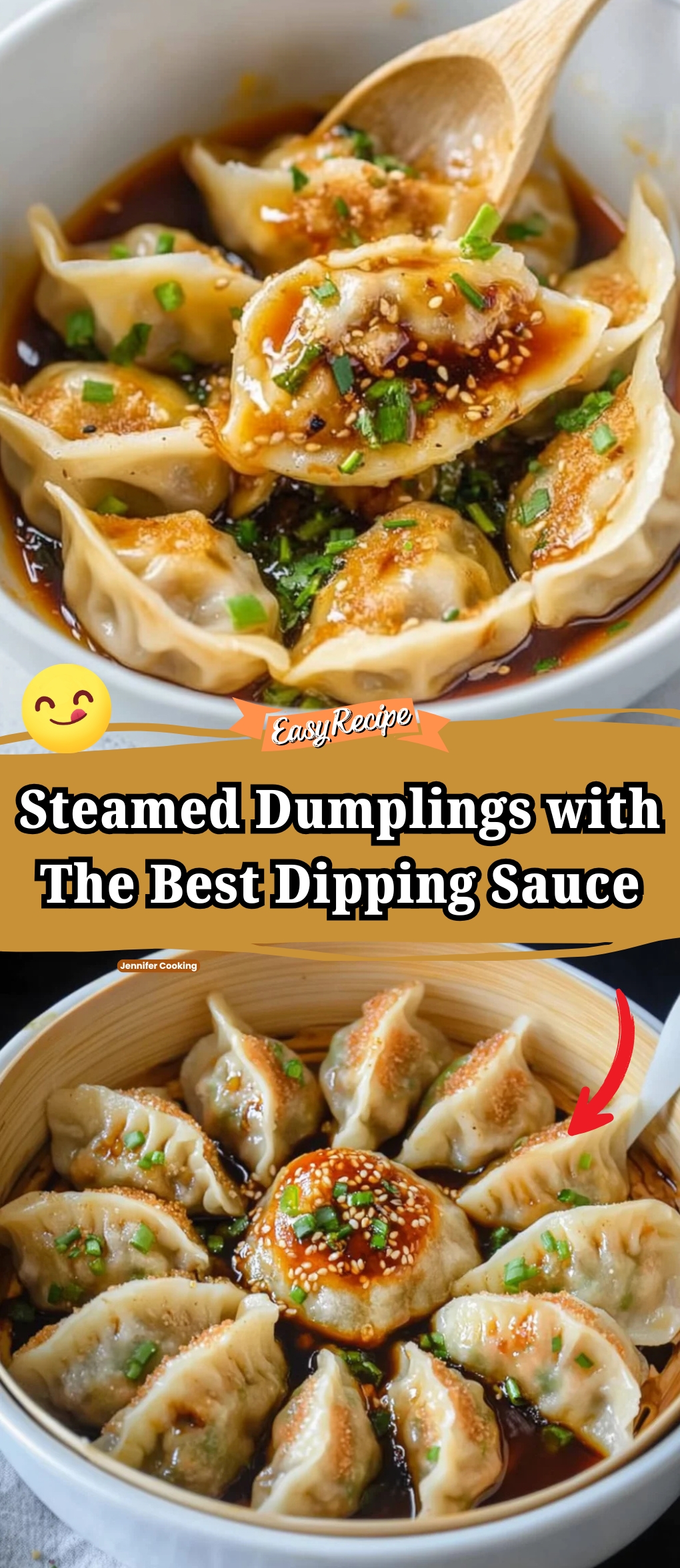 Steamed Dumplings with The Best Dipping Sauce