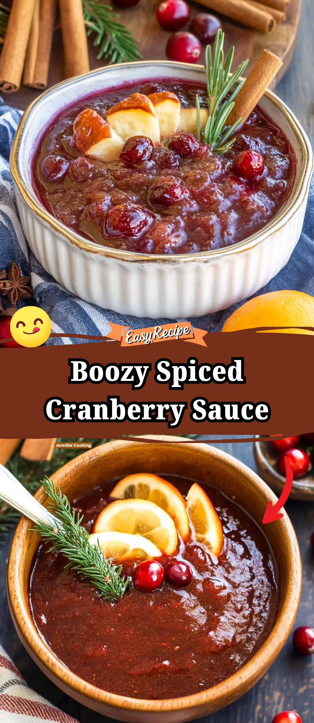 Boozy Spiced Cranberry Sauce