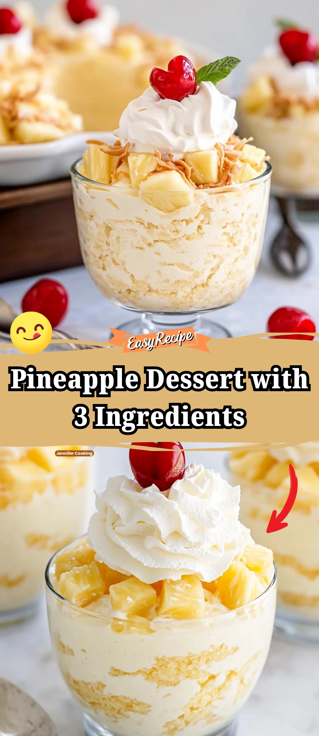 Easy Pineapple Dessert Comes Together with 3 Ingredients
