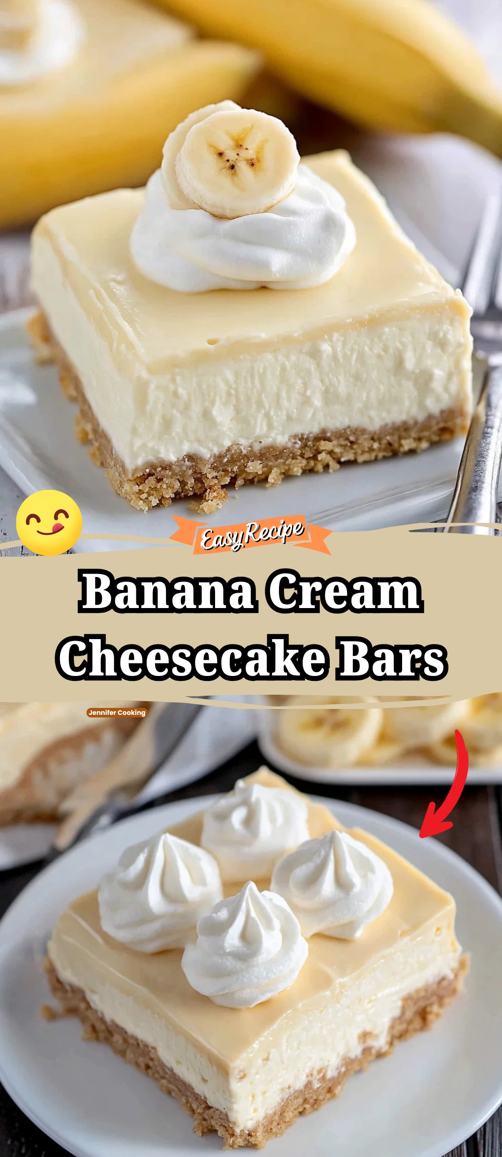 Banana Cream Cheesecake Bars