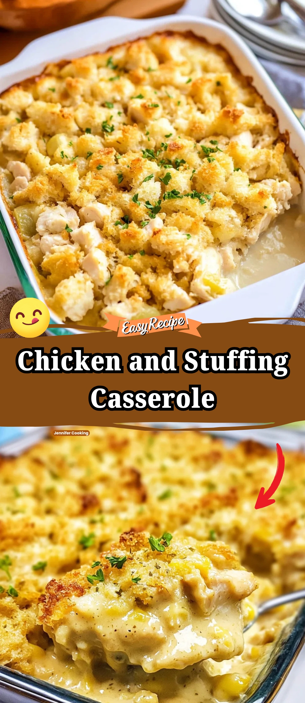 Chicken and Stuffing Casserole