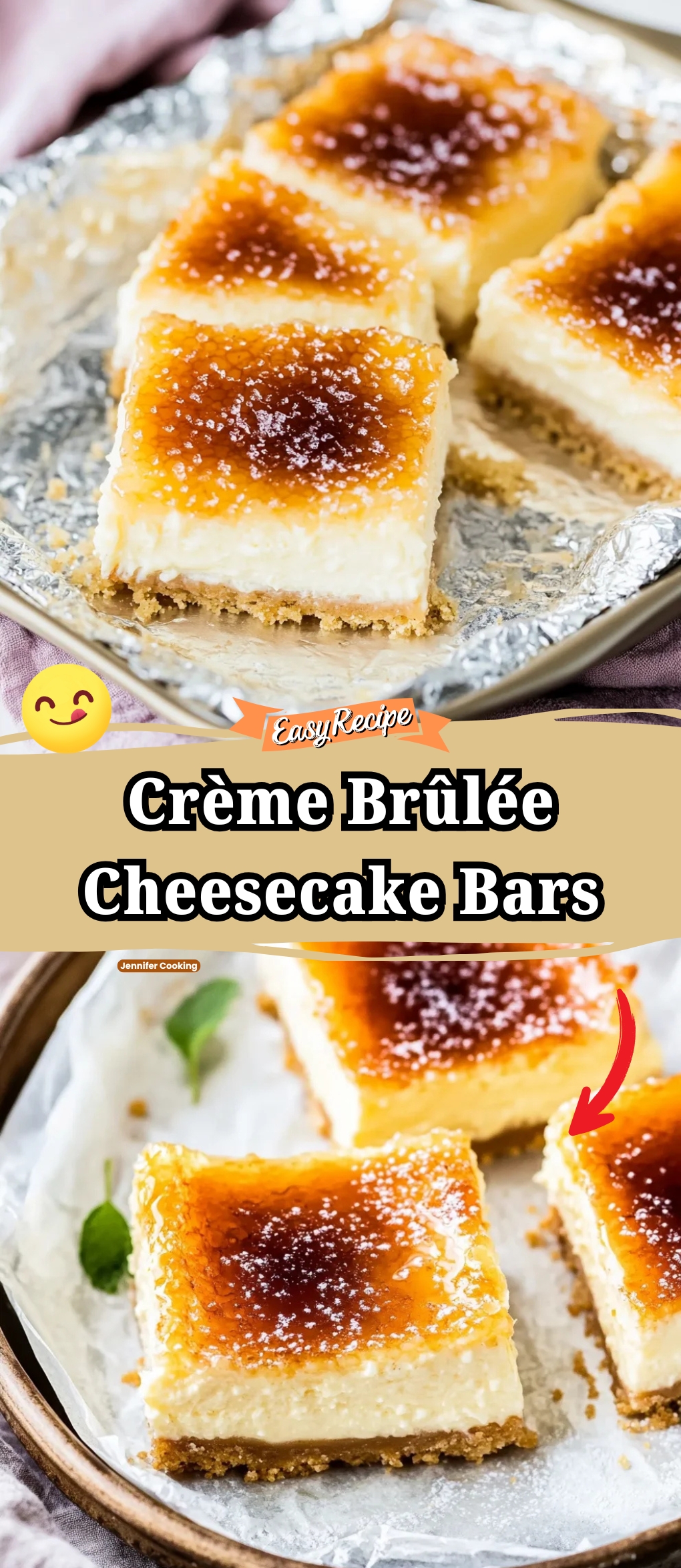Crème Brûlée Cheesecake Bars