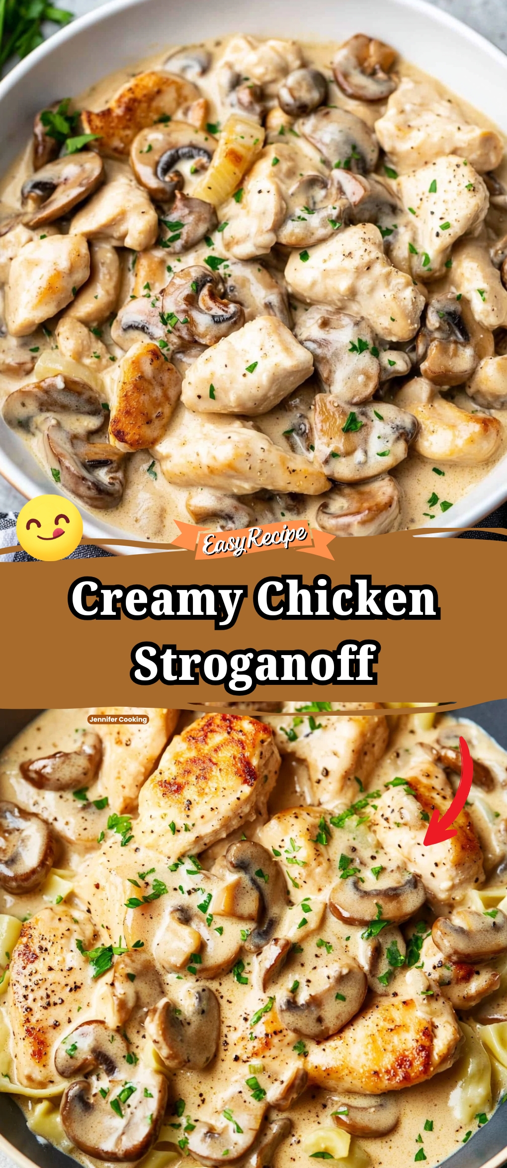 Creamy Chicken Stroganoff