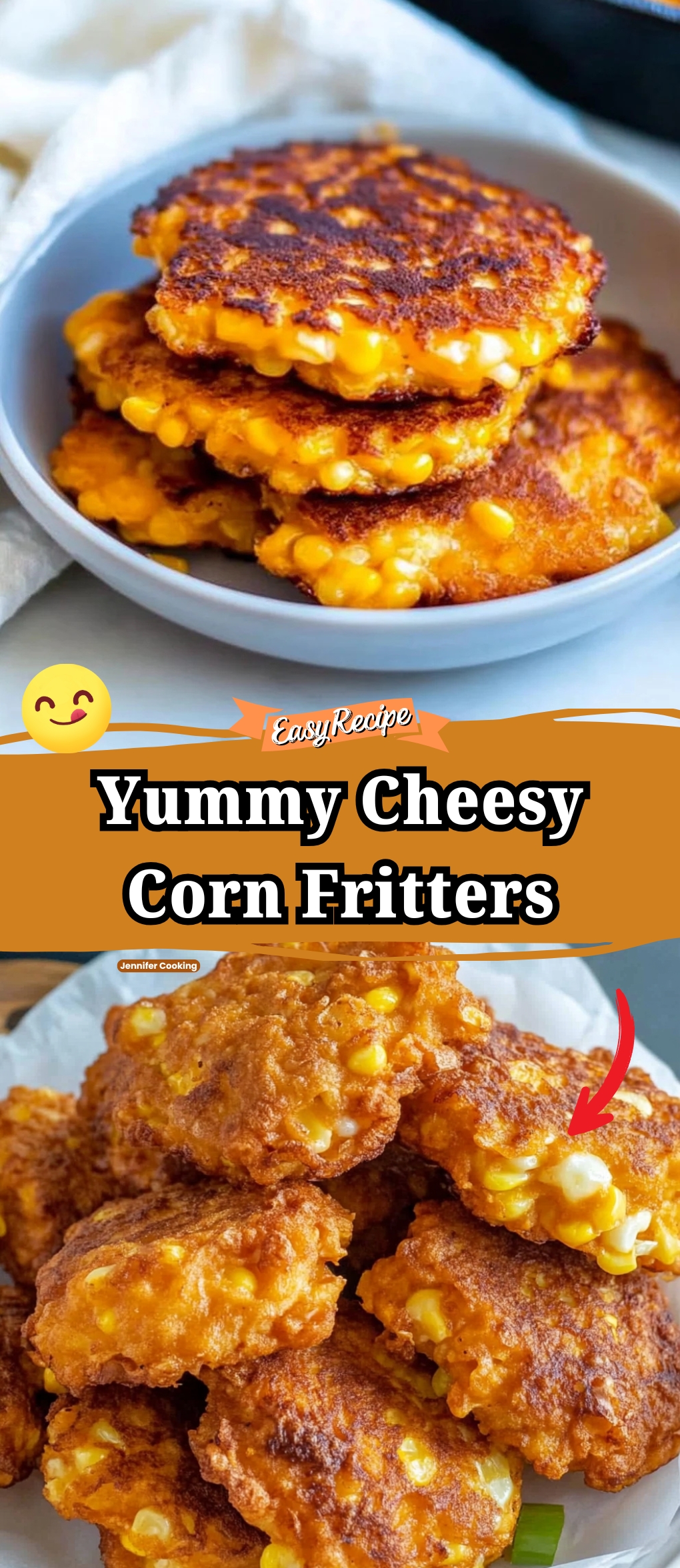 Cheesy Corn Fritters