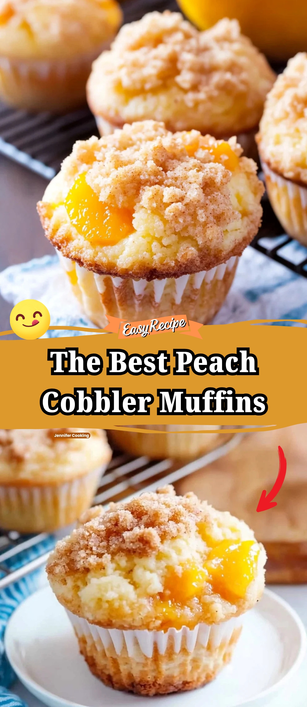 Peach Cobbler Muffins