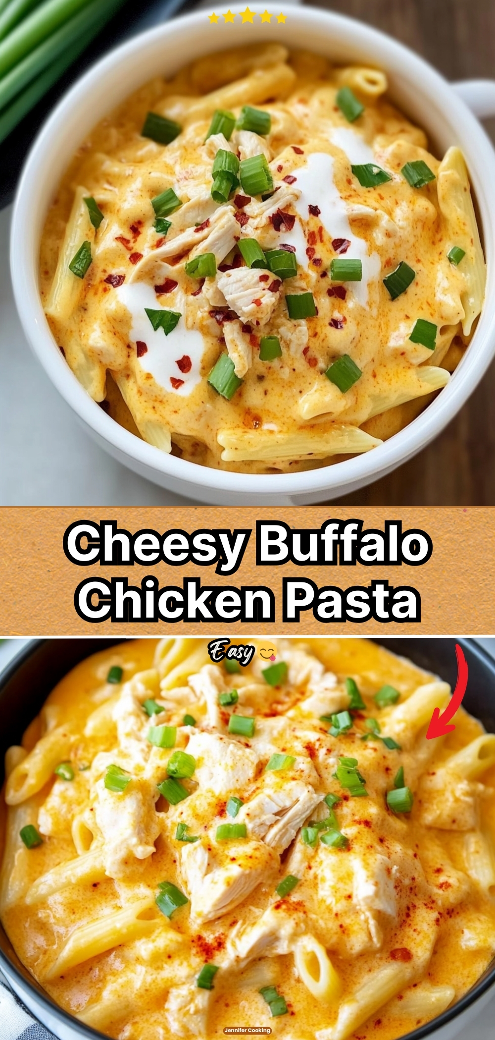 Cheesy Buffalo Chicken Pasta