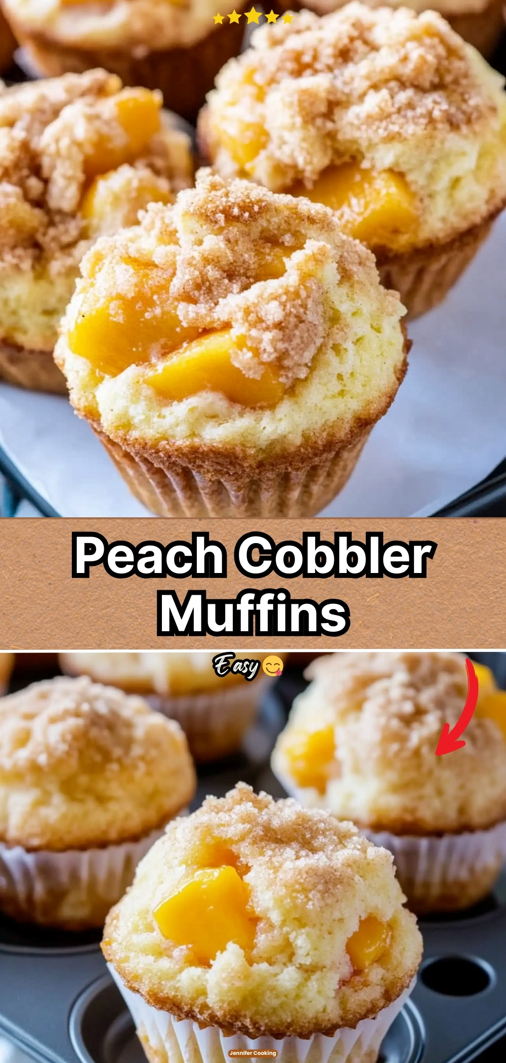 Peach Cobbler Muffins
