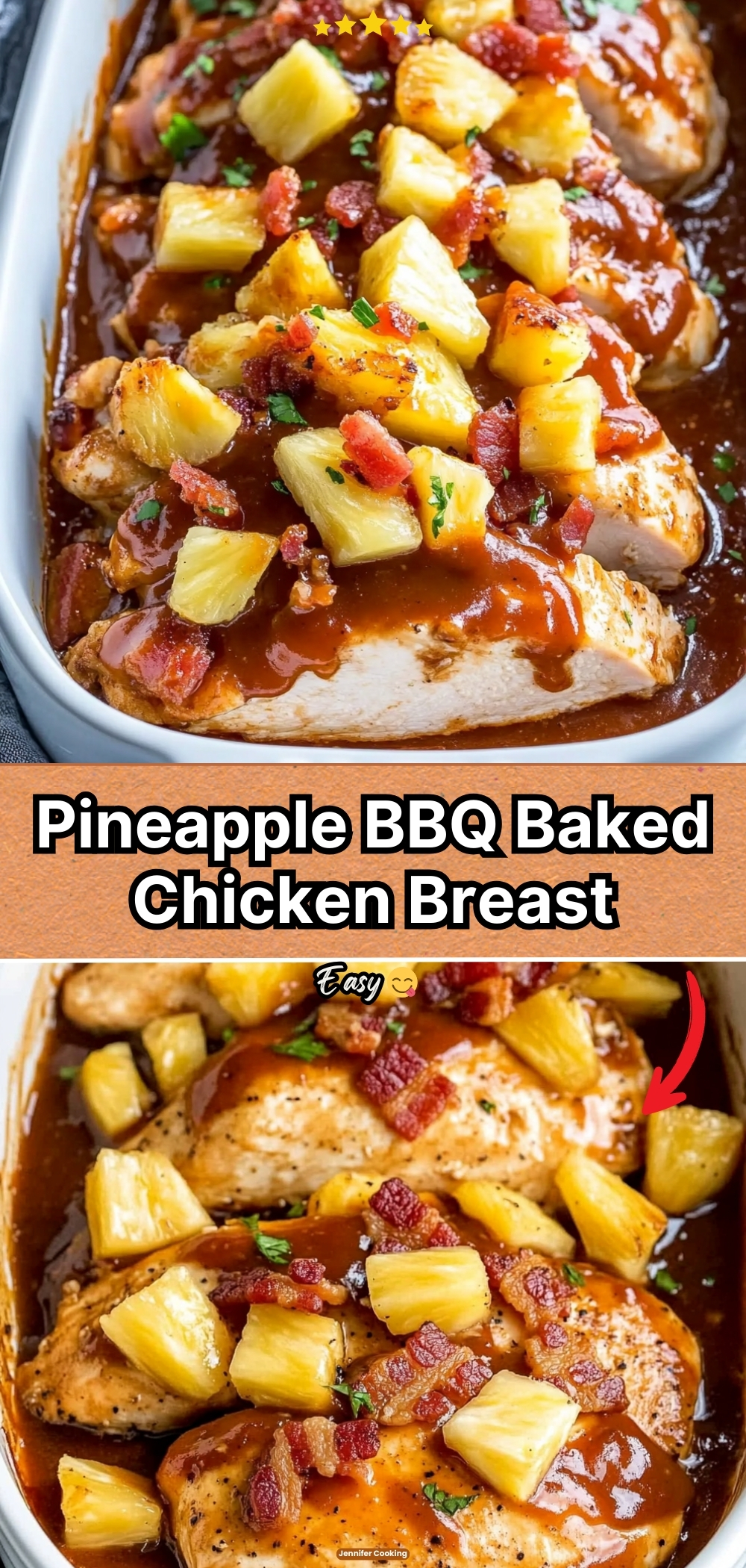 Pineapple BBQ Baked Chicken Breast