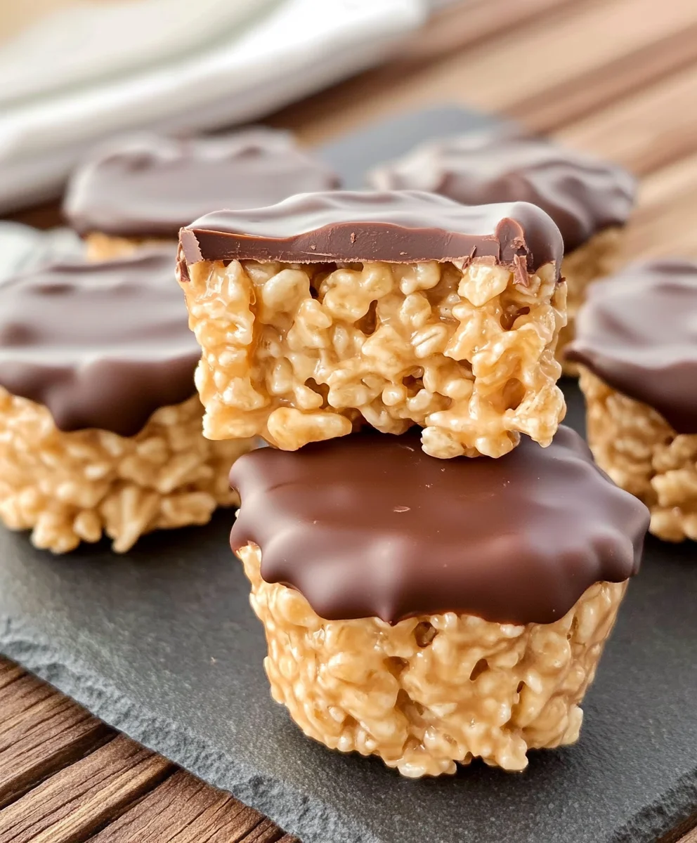 Chocolate Peanut Butter Rice Krispy Cups