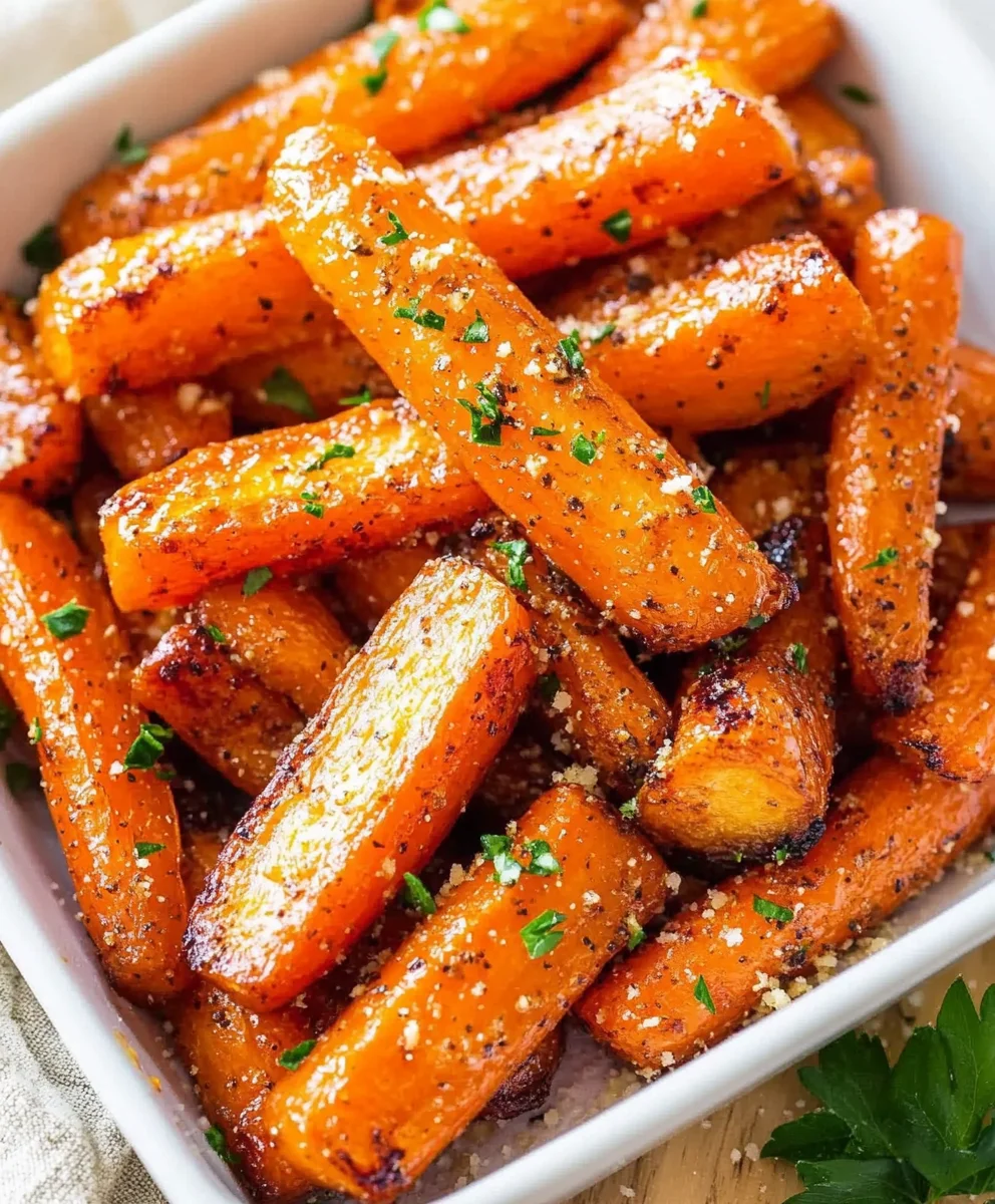 Parmesan Garlic Roasted Carrots