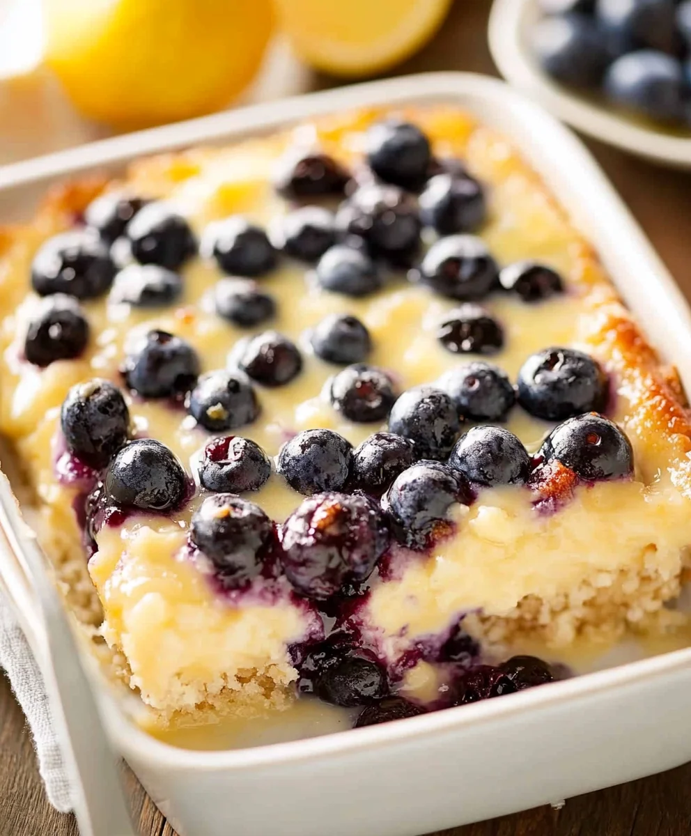 Blueberry Lemon Custard Bars