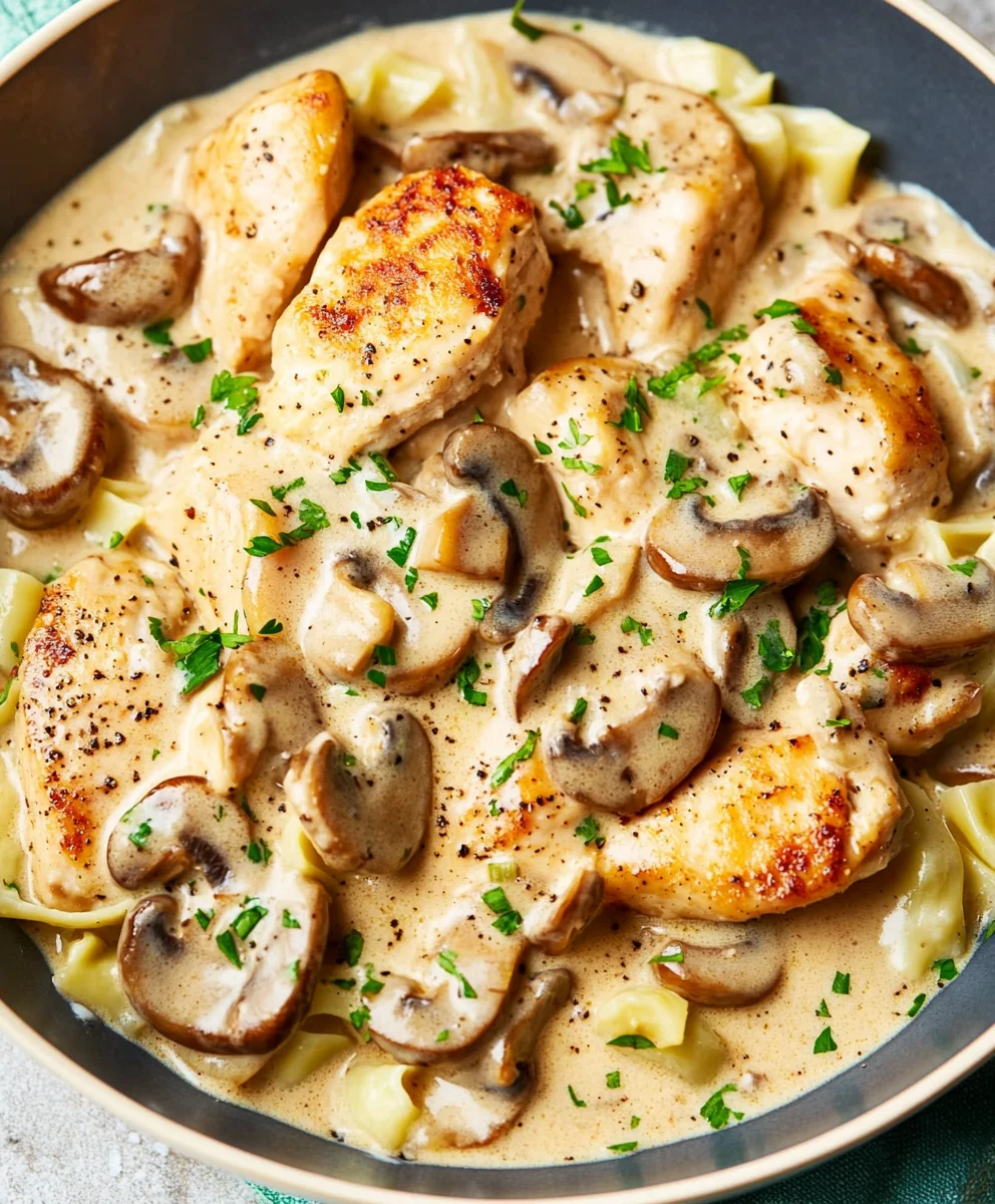 Creamy Chicken Stroganoff