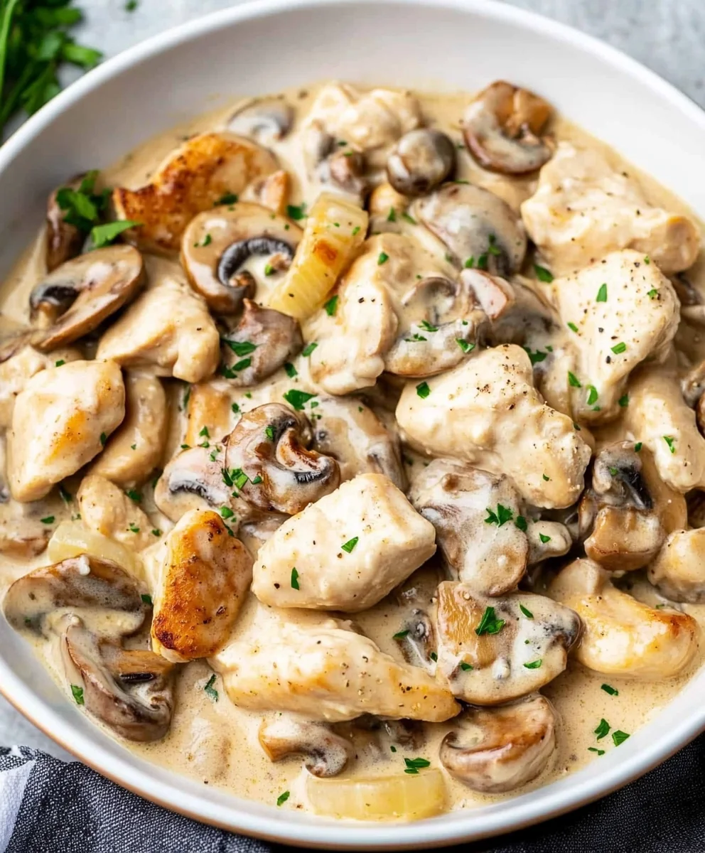 Creamy Chicken Stroganoff