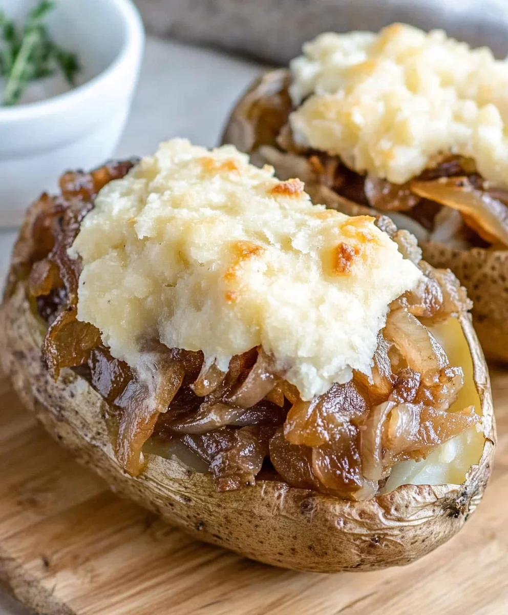French Onion Stuffed Potatoes