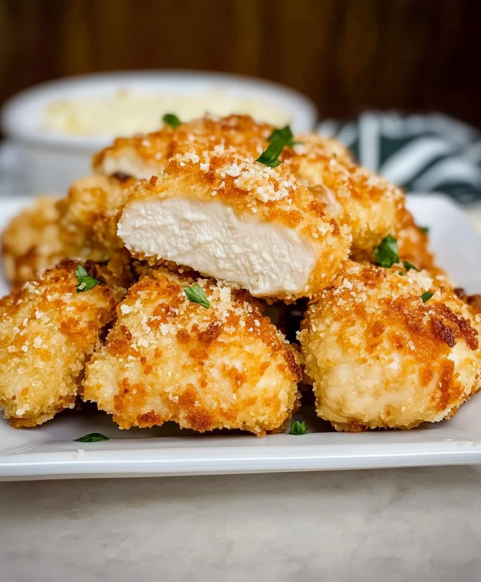 Air Fryer Parmesan Crusted Chicken