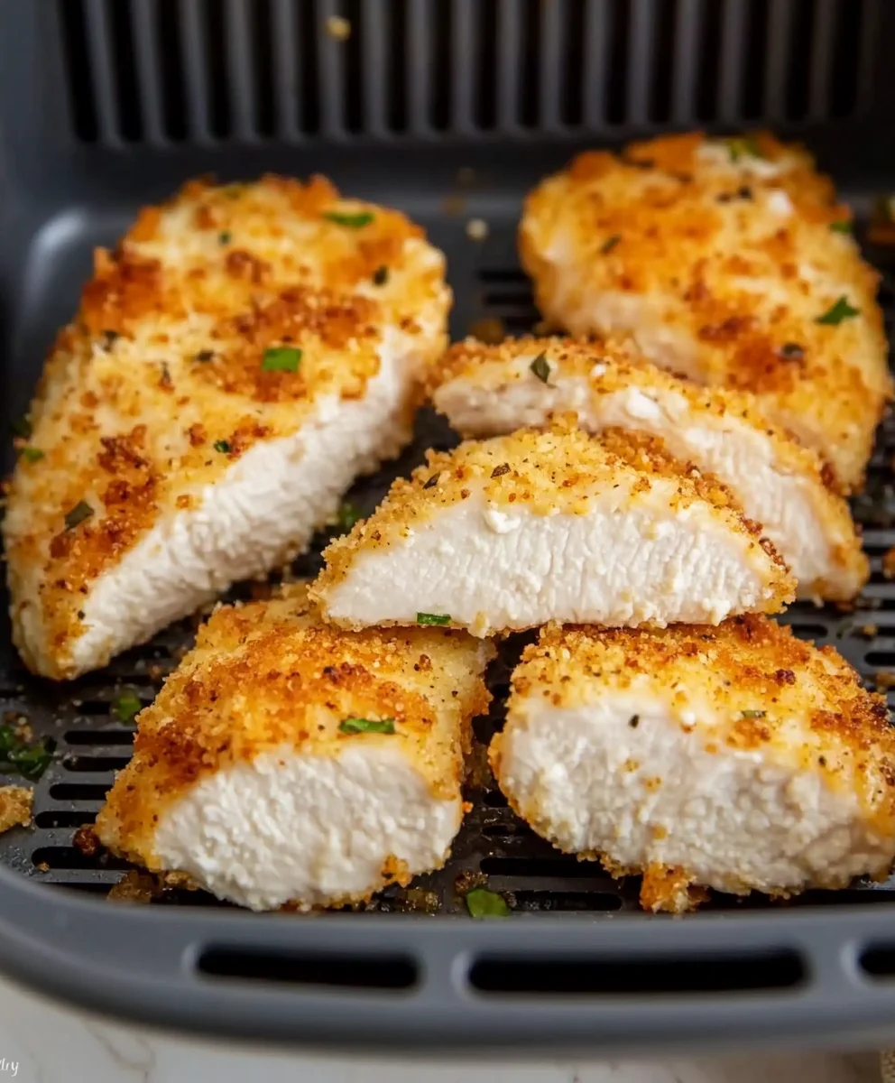 Air Fryer Parmesan Crusted Chicken