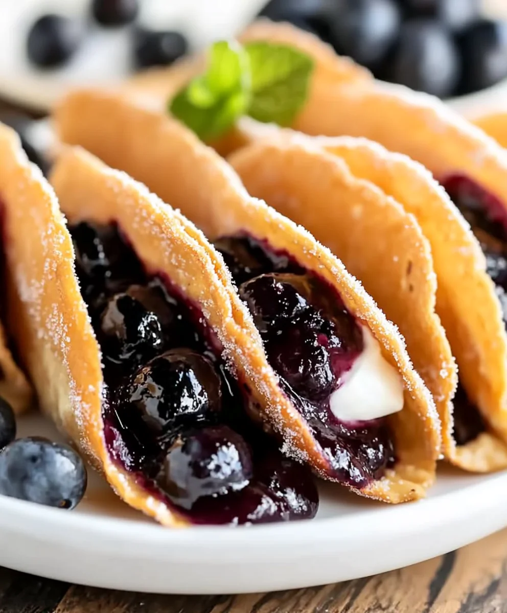 Blueberry Cheesecake Tacos
