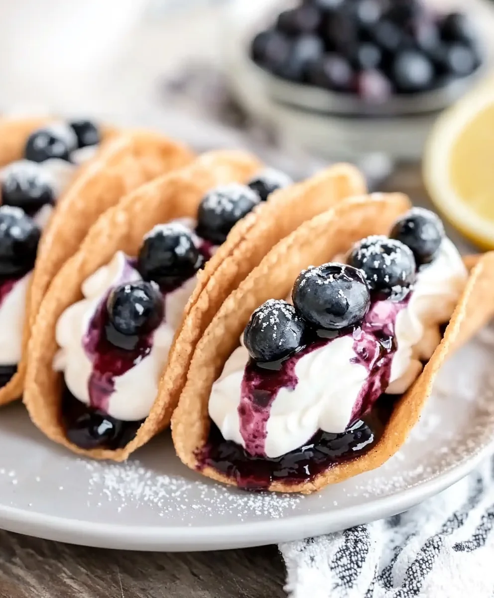 Blueberry Cheesecake Tacos