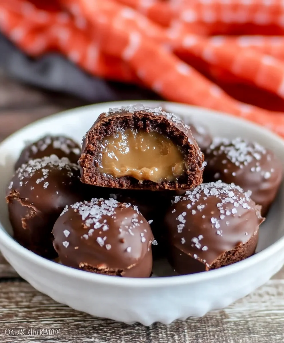 Salted Caramel Brownie Bites