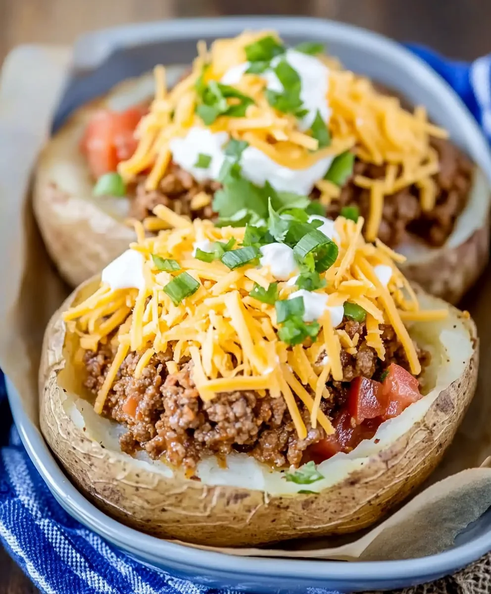 Taco Stuffed Baked Potatoes