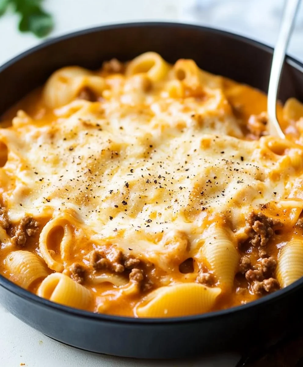 Creamy Beef and Shells