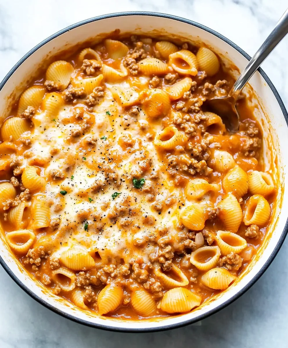 Creamy Beef and Shells