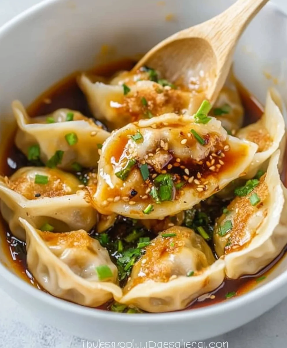 Steamed Dumplings with The Best Dipping Sauce