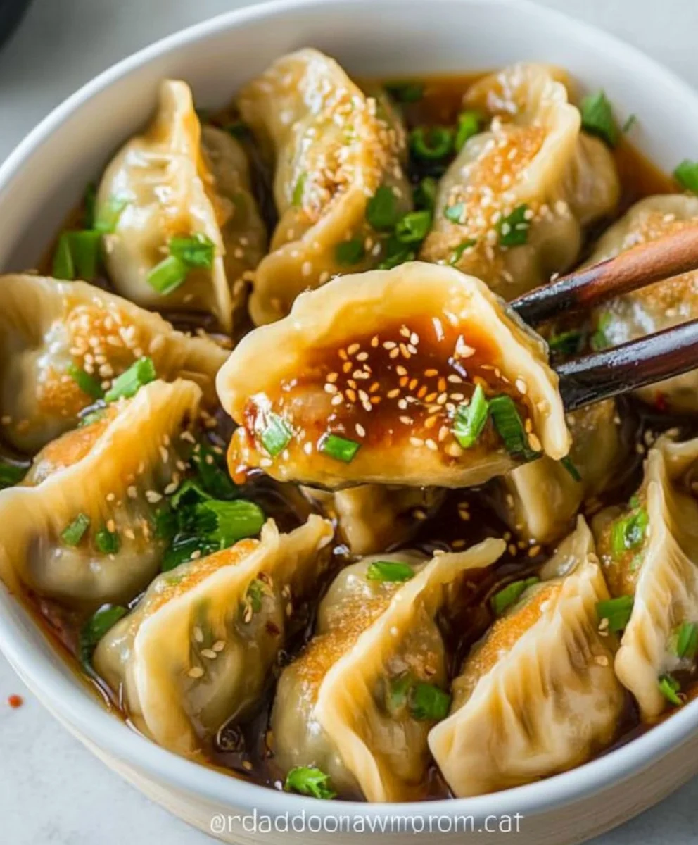 Steamed Dumplings with The Best Dipping Sauce