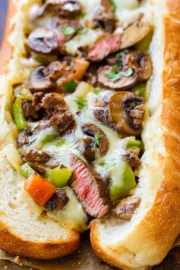 Philly Cheese Steak Cheesy Bread