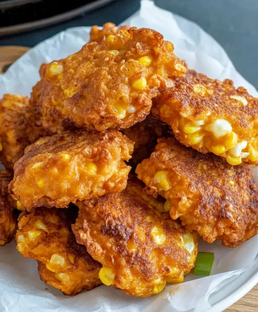 Cheesy Corn Fritters
