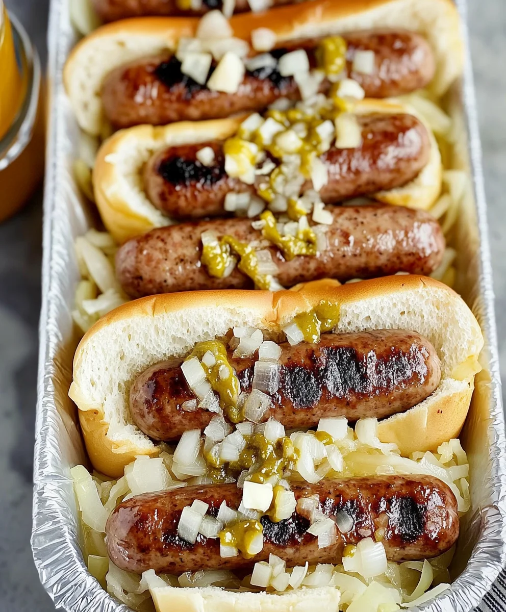 Oven Braised Beer Brats