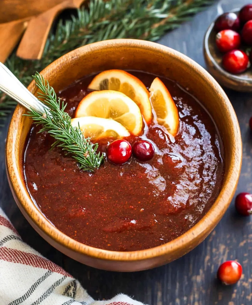 Boozy Spiced Cranberry Sauce
