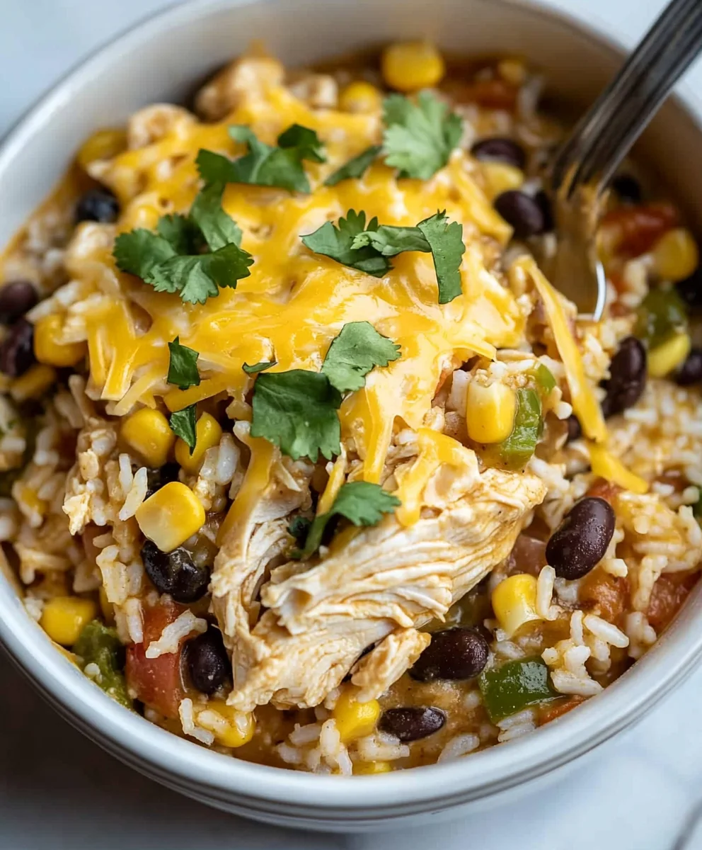 Southwest Crock Pot Chicken and Rice