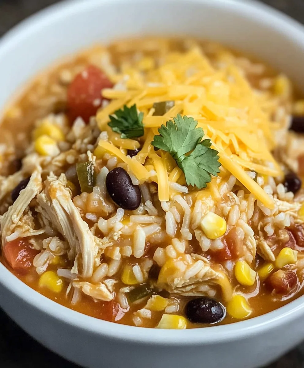 Southwest Crock Pot Chicken and Rice