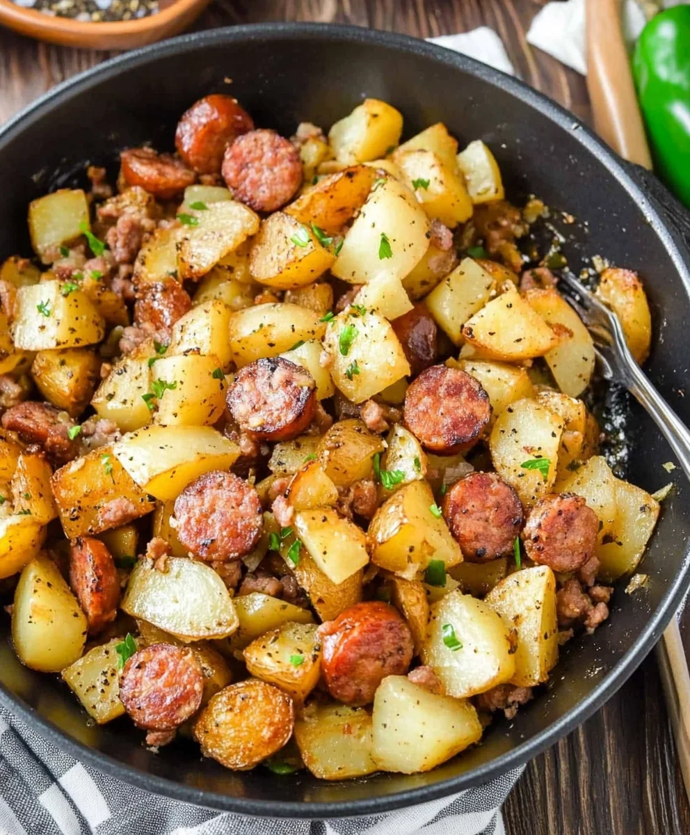 Southern Fried Potatoes and Sausage