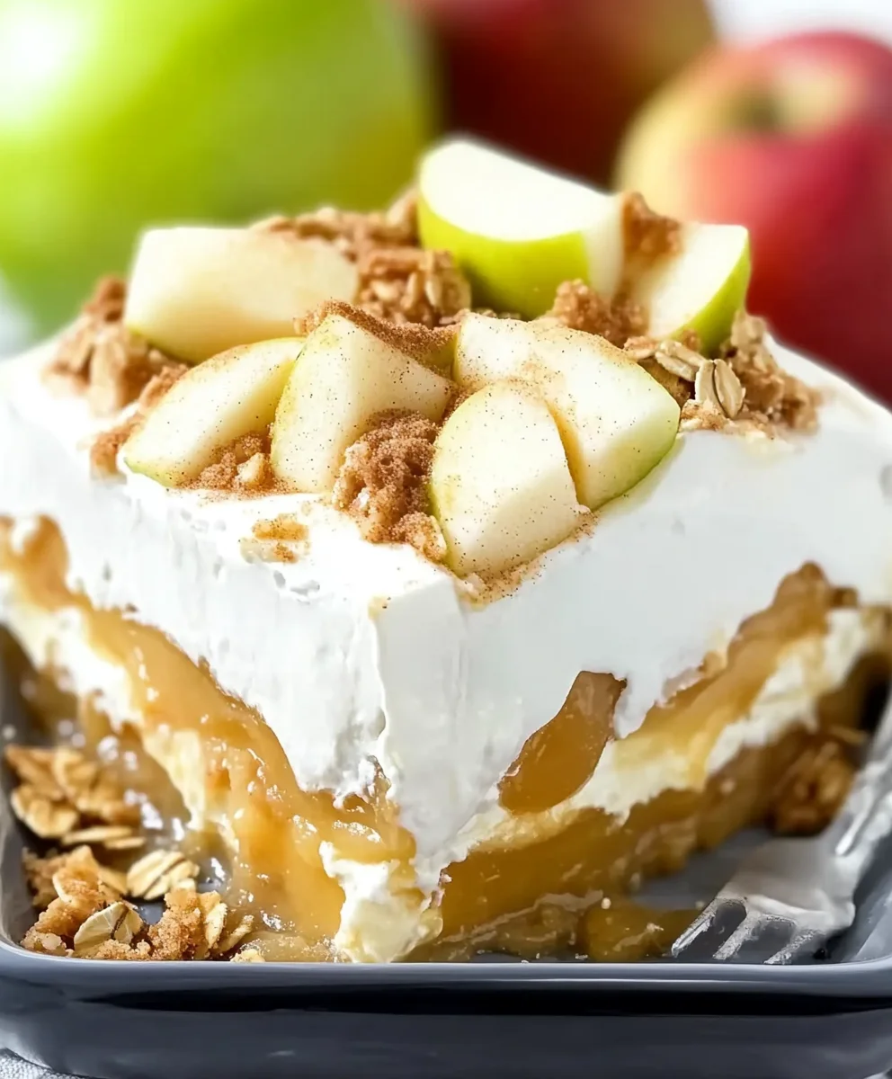No-Bake Oatmeal Apple Pie Lasagna