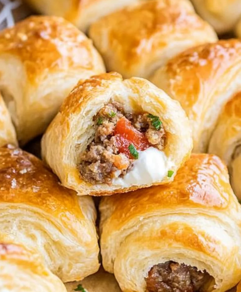 Rotel Sausage & Cream Cheese Crescents