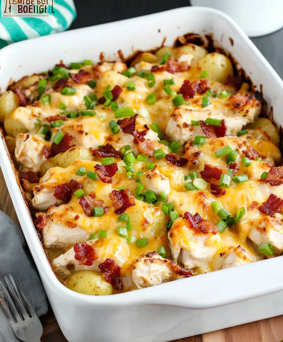 Chicken Bacon Ranch Potato Casserole