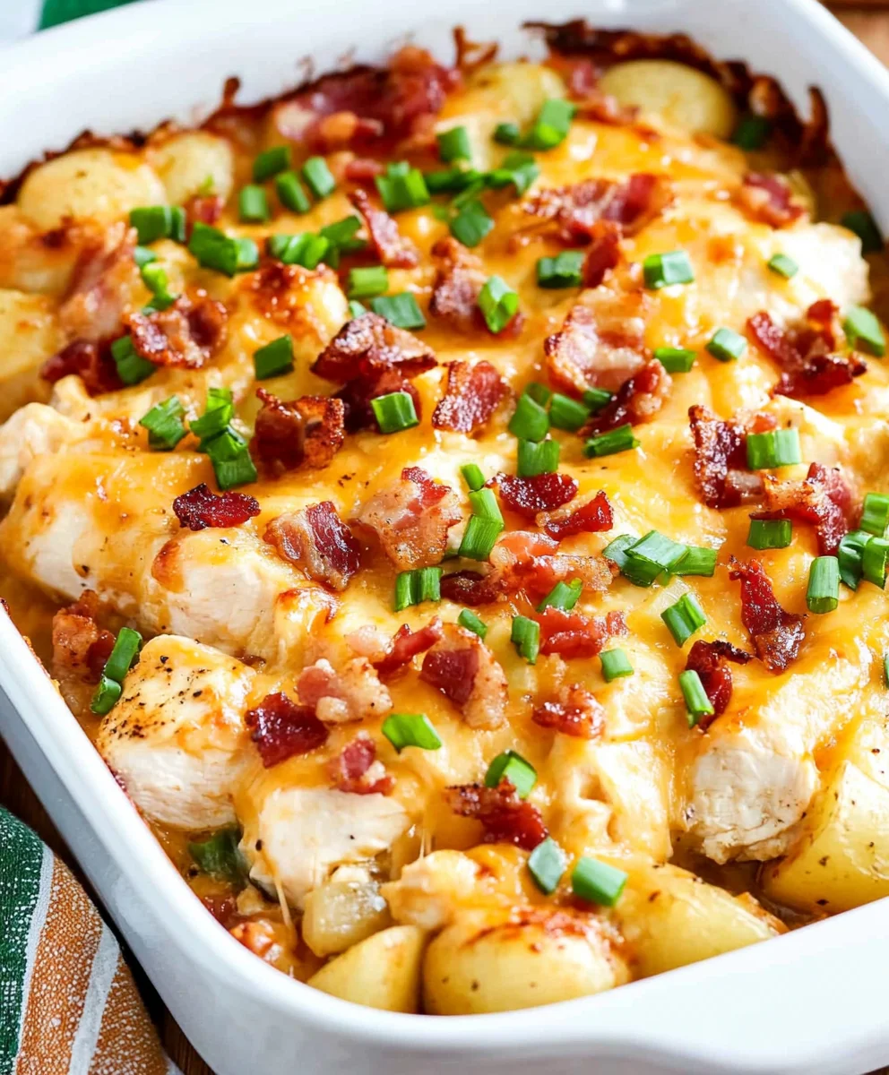 Chicken Bacon Ranch Potato Casserole