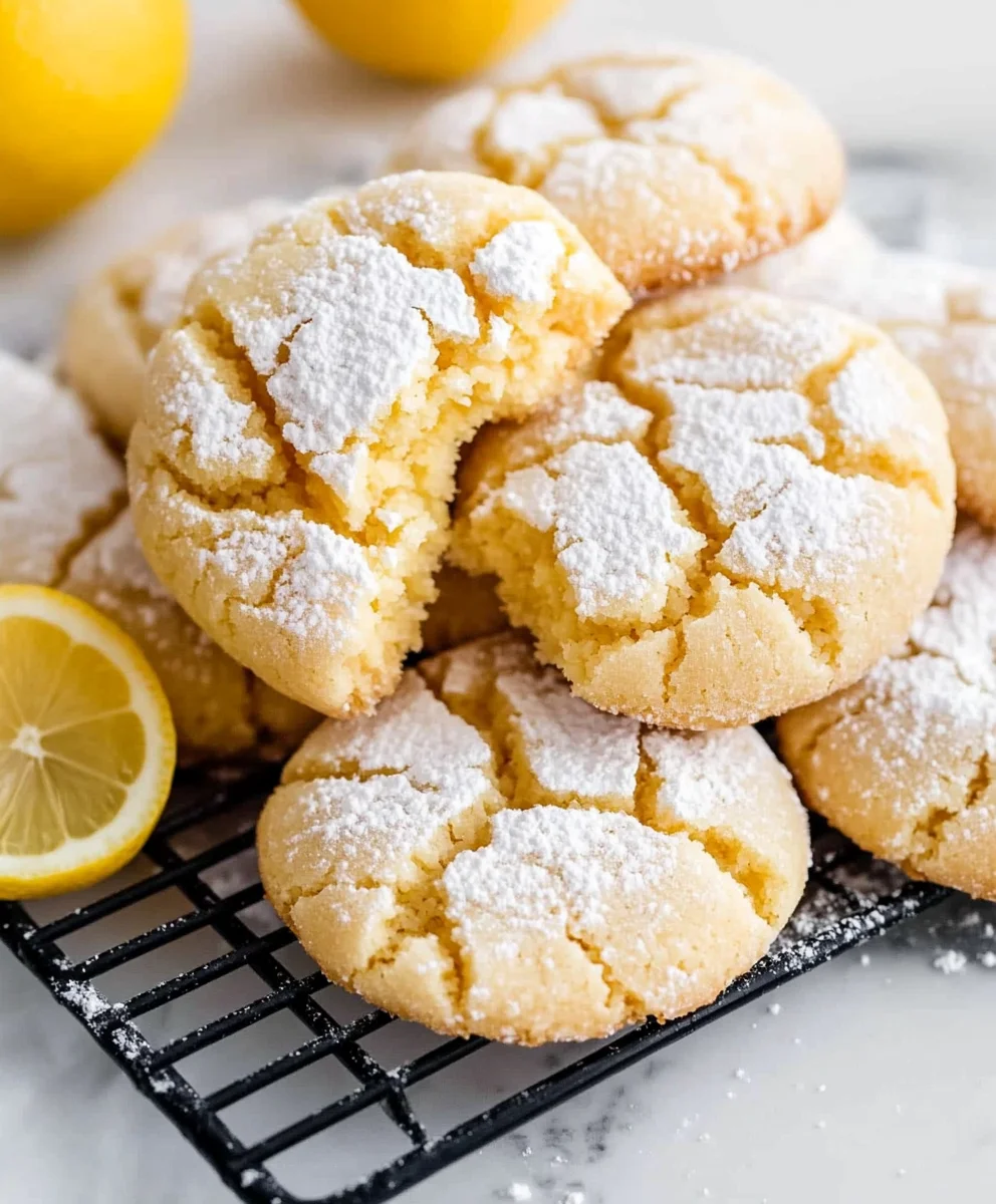 Very Lemon Crinkle Cookies