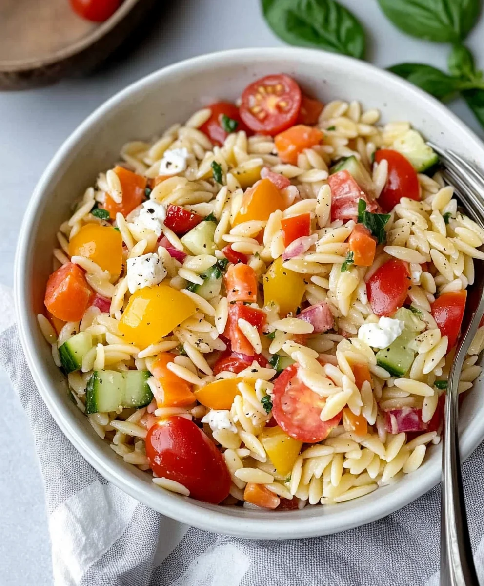 Rainbow Orzo Salad