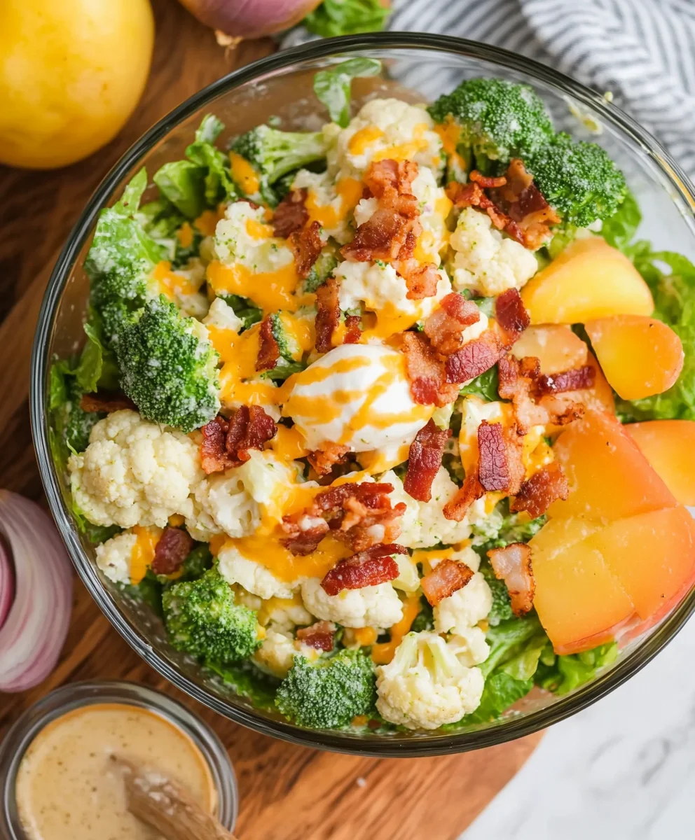 Broccoli Cauliflower Salad