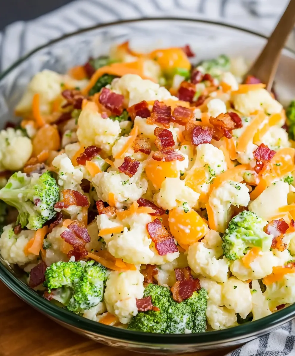 Broccoli Cauliflower Salad