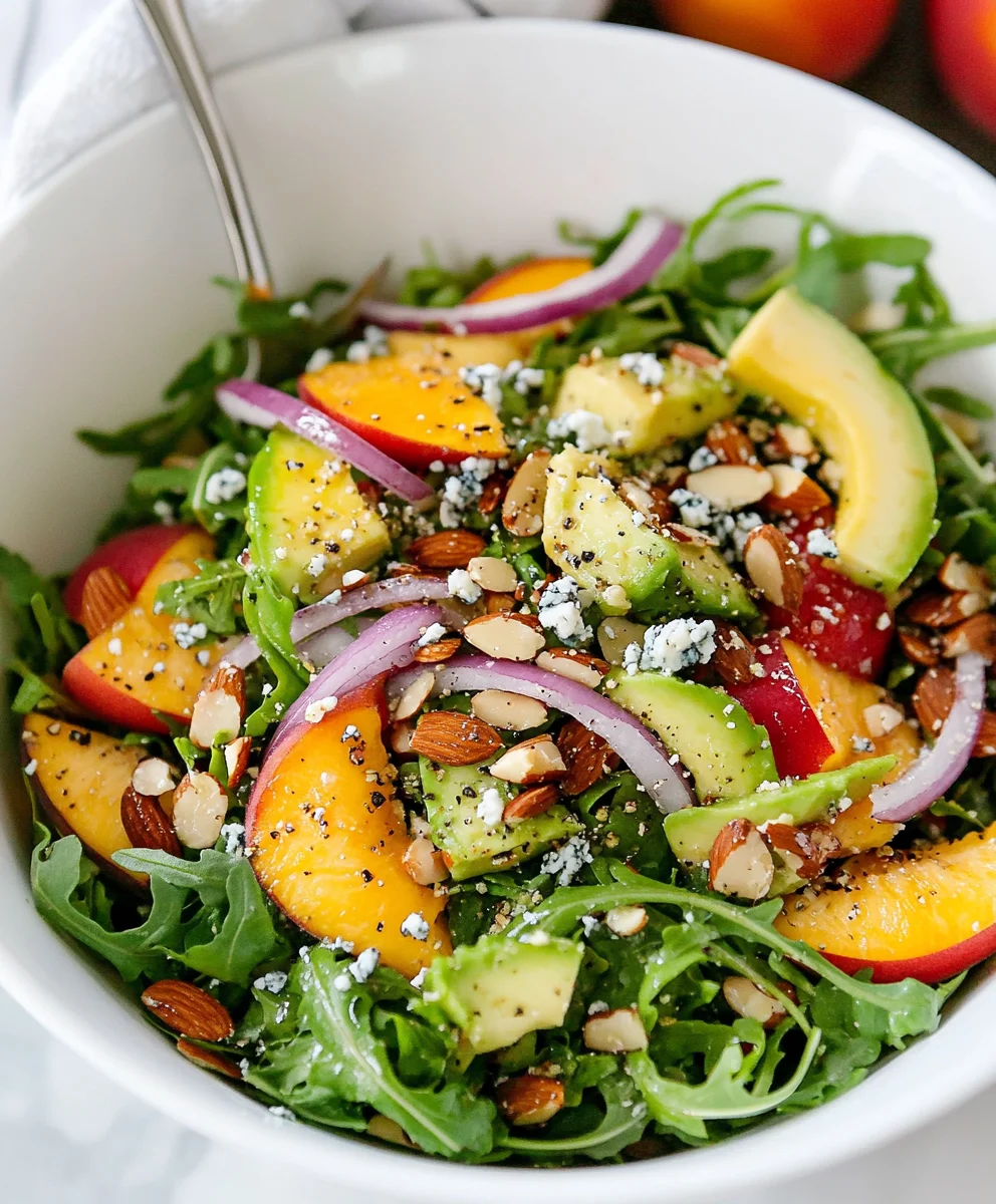 Erin’s Peach & Avocado Green Salad