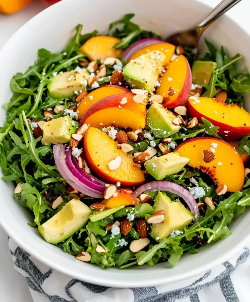 Erin’s Peach & Avocado Green Salad