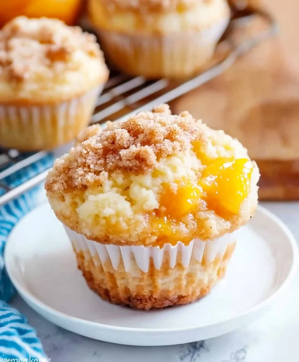 Peach Cobbler Muffins