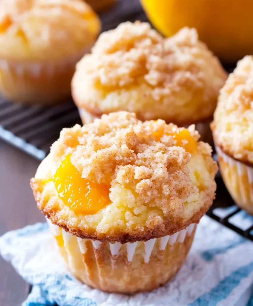 Peach Cobbler Muffins
