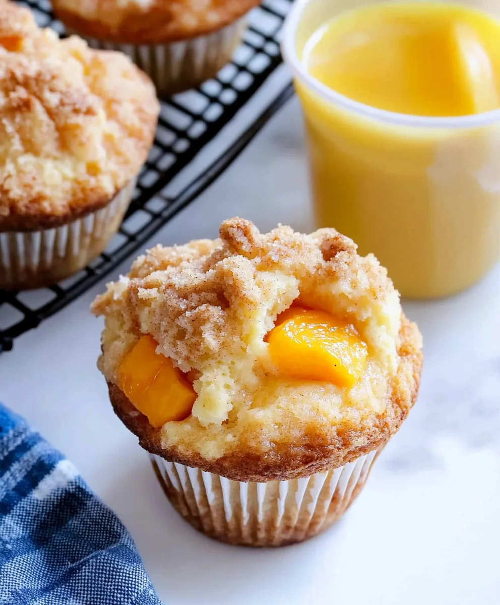 Peach Cobbler Muffins